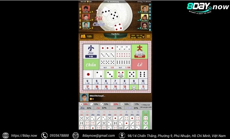 Giao dien game Tai Xiu 8Day - Hinh 3